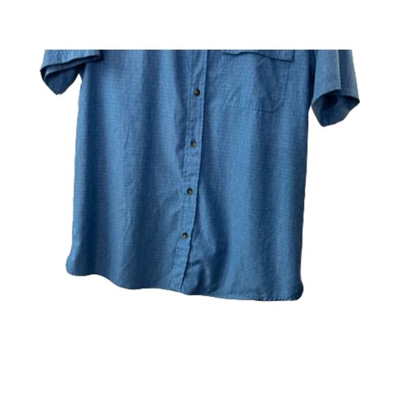 Avalanche Blue Stripe Short Sleeve Button-Up Shirt Men's Size Medium - Picture 3 of 5